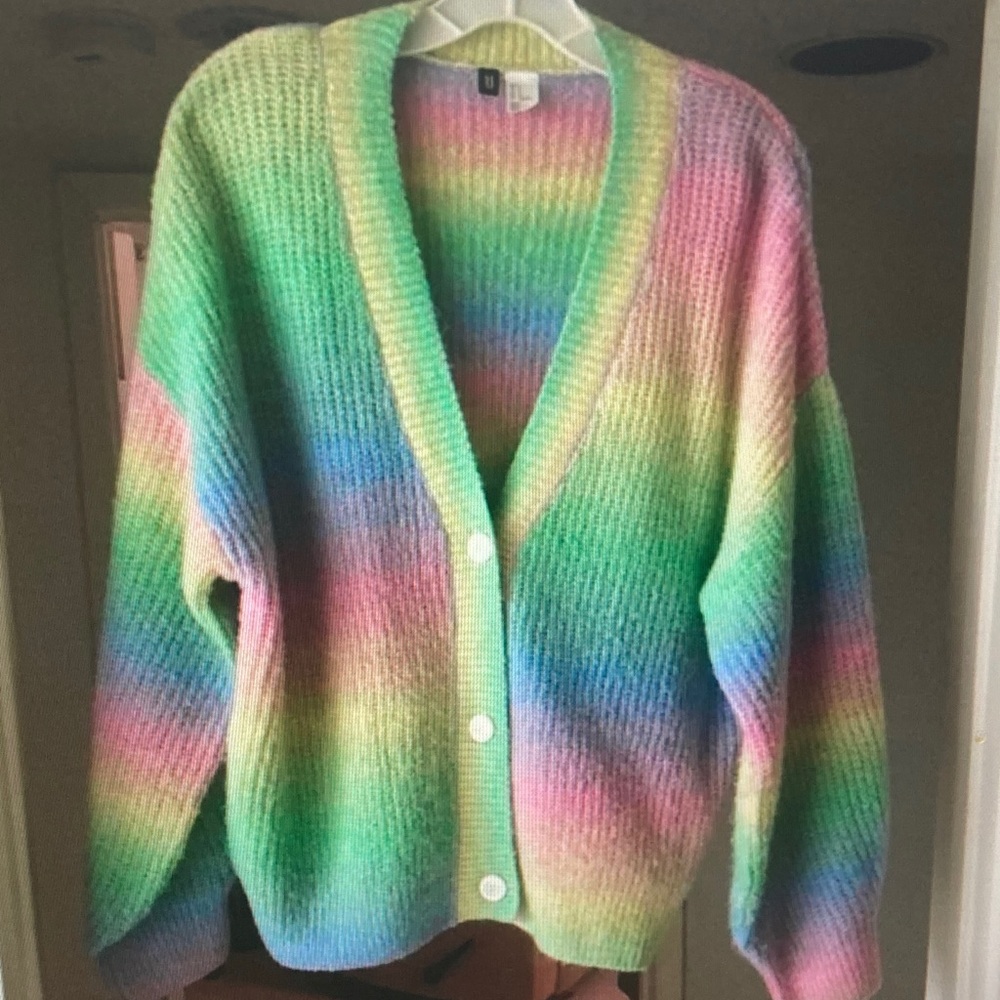 H&M Pastel Rainbow Cardigan